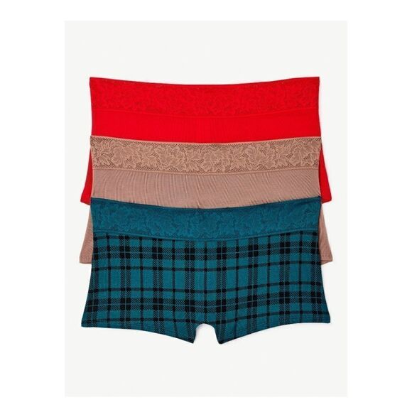 Nwt Joyspun Women's Modal and LaceBoyshort Panties, 3-Pack, Sizes 3XL 22 - Picture 1 of 5